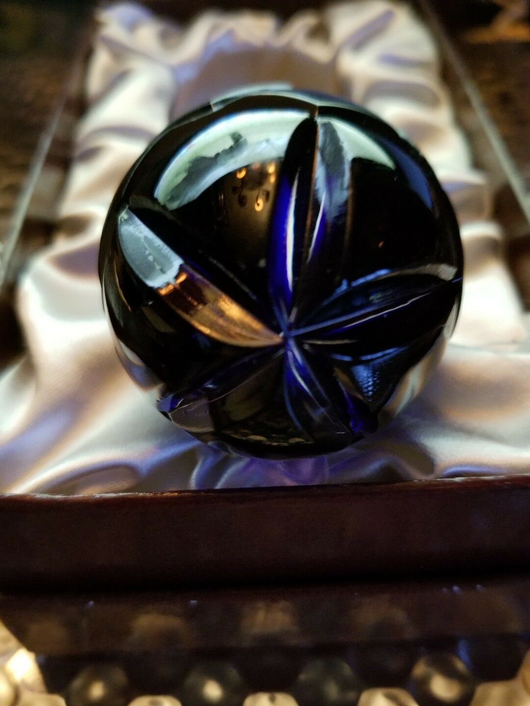 Faberge Blue Crystal Bottle Stopper