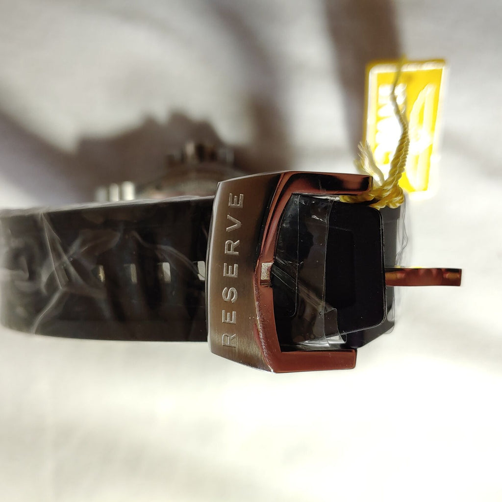 Invicta Stainless Steel Reserve Excursion Black Rubber Strap 6252