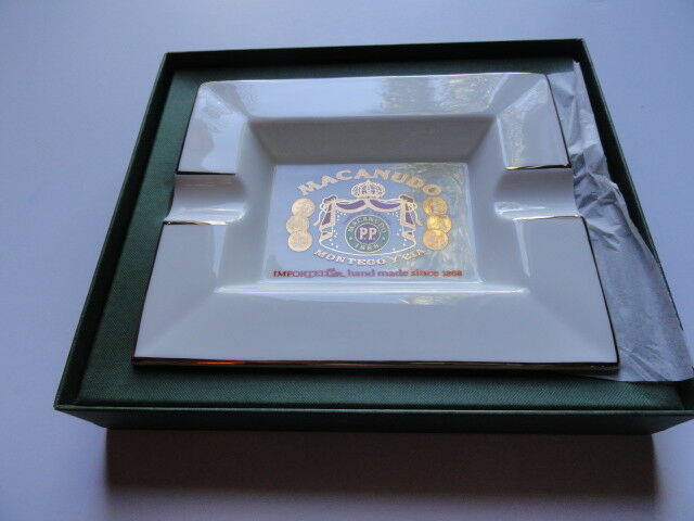 macanudo fine bone china ashtray without box