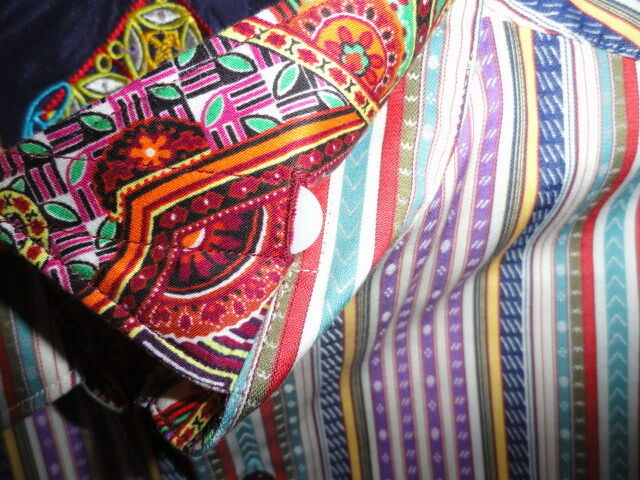 Robert Graham Lavender Multicolor Satin Stripe Shirt — Medium