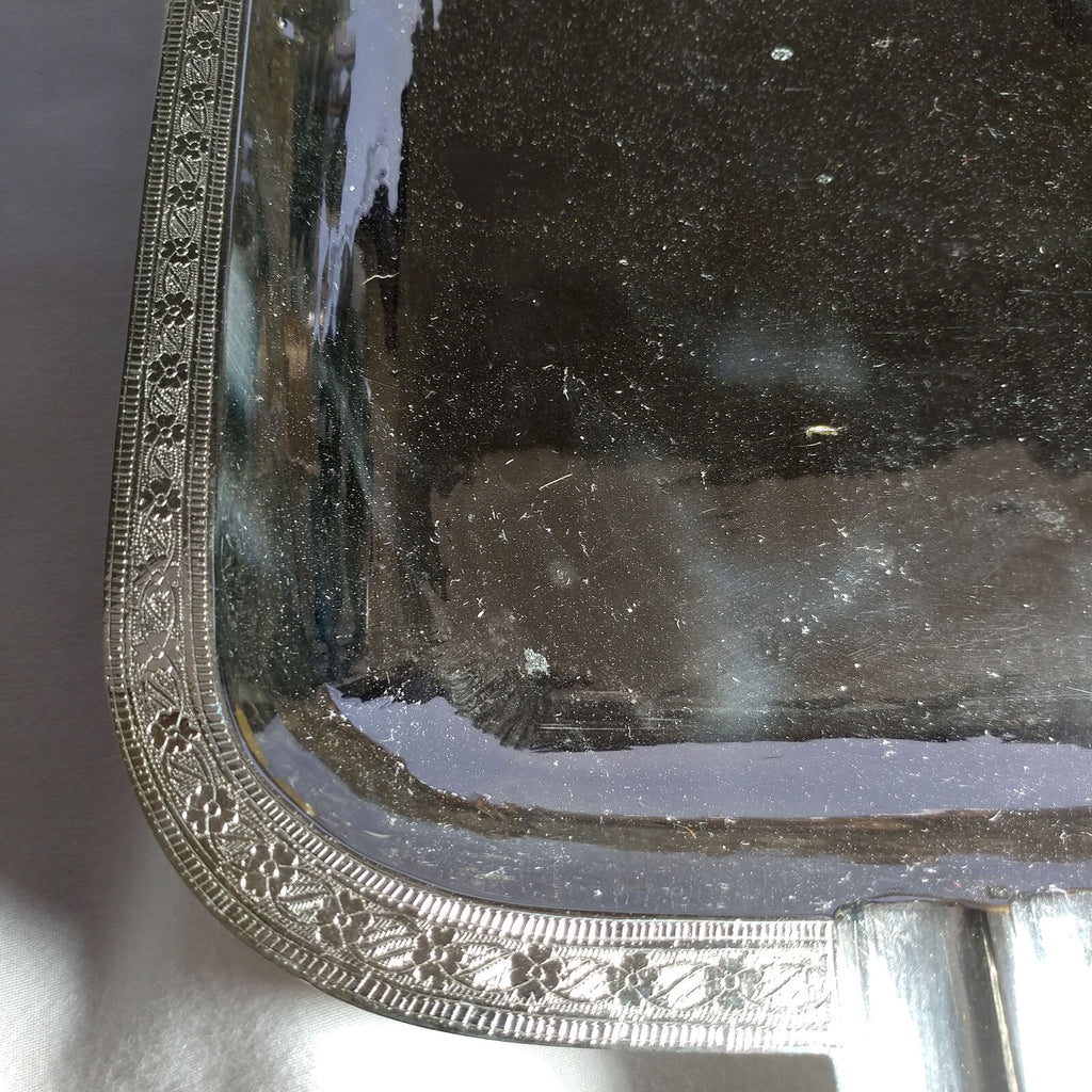 Chrome over Brass  Plated Serving Tray
