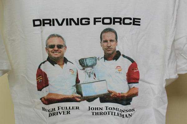 Driving Force Men's White Shirt Medium