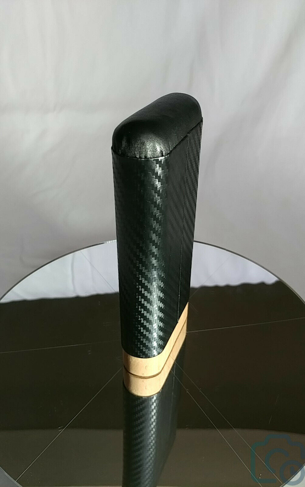 Wood Portable Black Carbon Fiber Cigar Case Outdoor 3 Tubes Travel Humidor