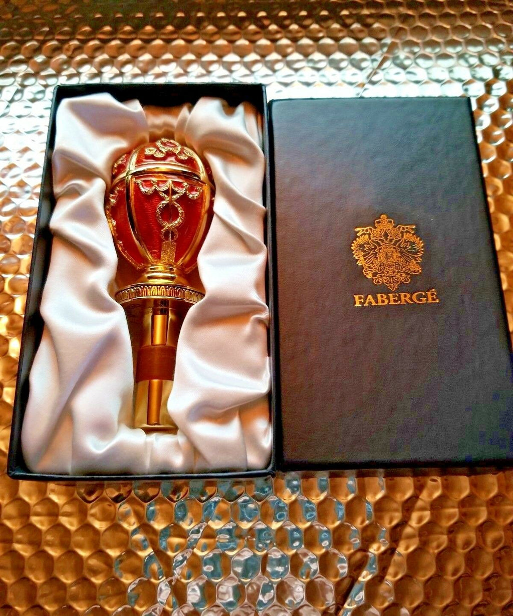 Faberge Red  Coronation  Bottle Stopper