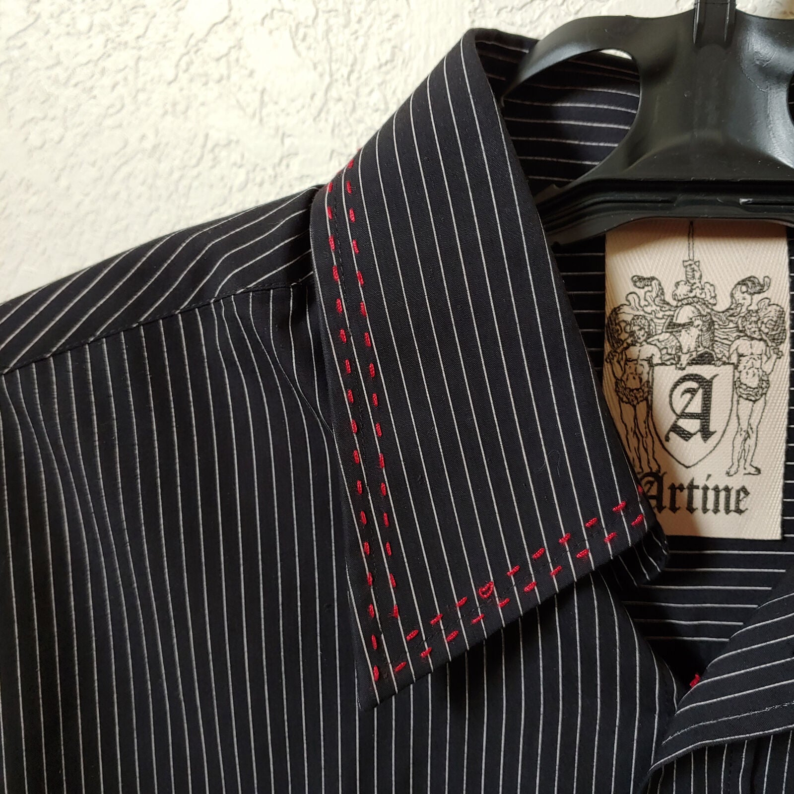 Artine | Men's Black Long sleeve Button down Casual Shirt