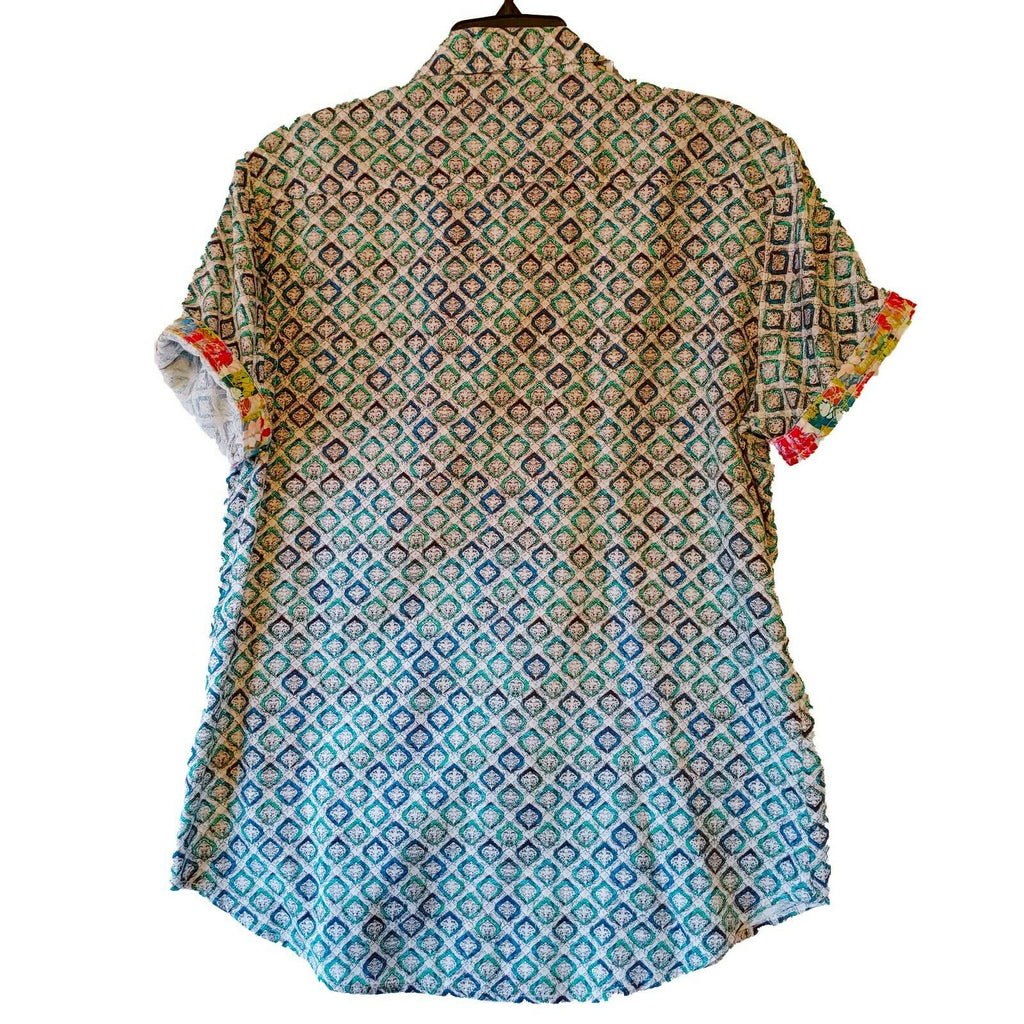 Robert Graham Mizzen Short Sleeve Printed Sport Shirt - Medium