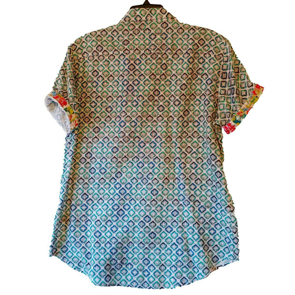 Robert Graham - Mizzen Short Sleeve Printed Sport Shirt Classic Fit - Medium