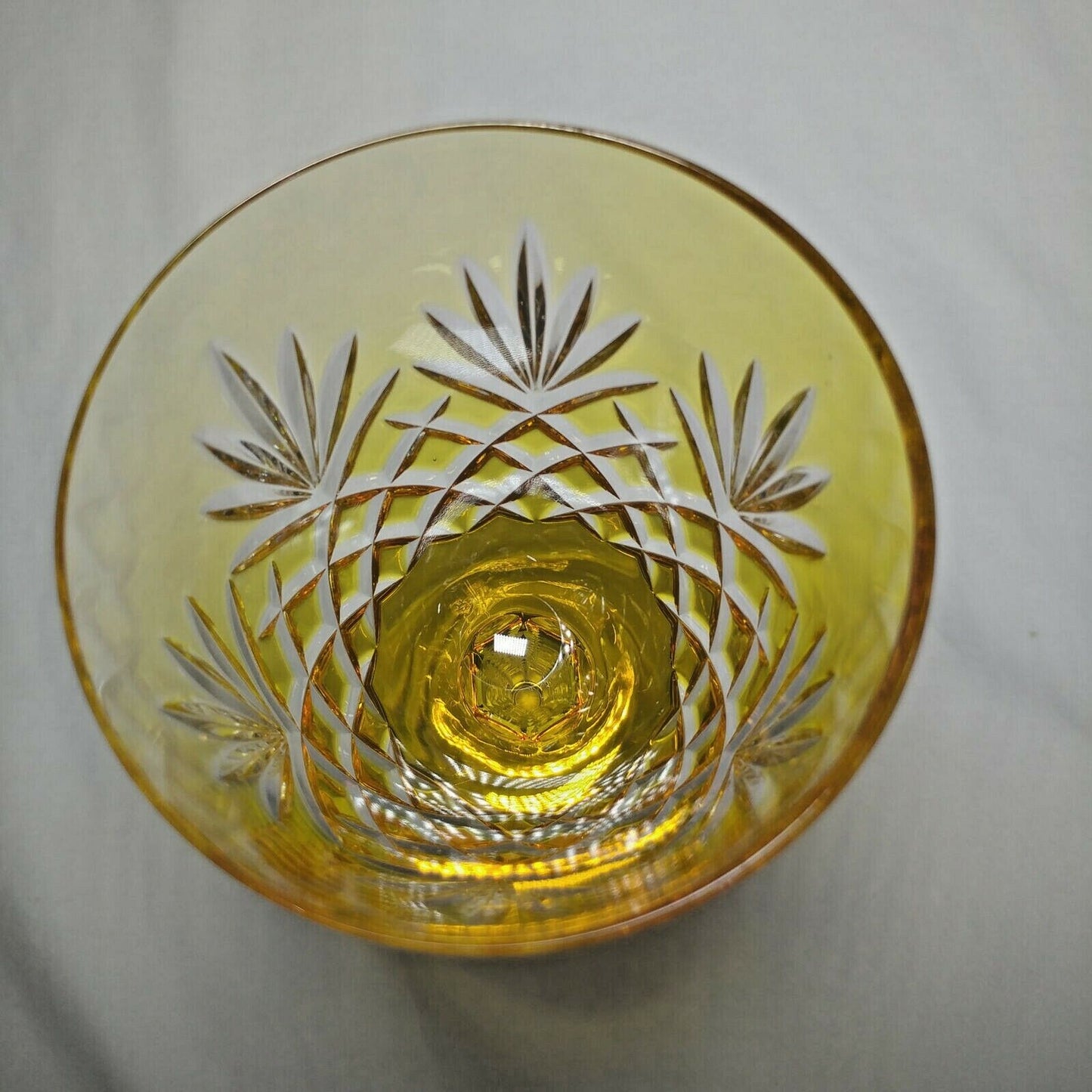 Faberge Odessa Yellow Crystal Glass
