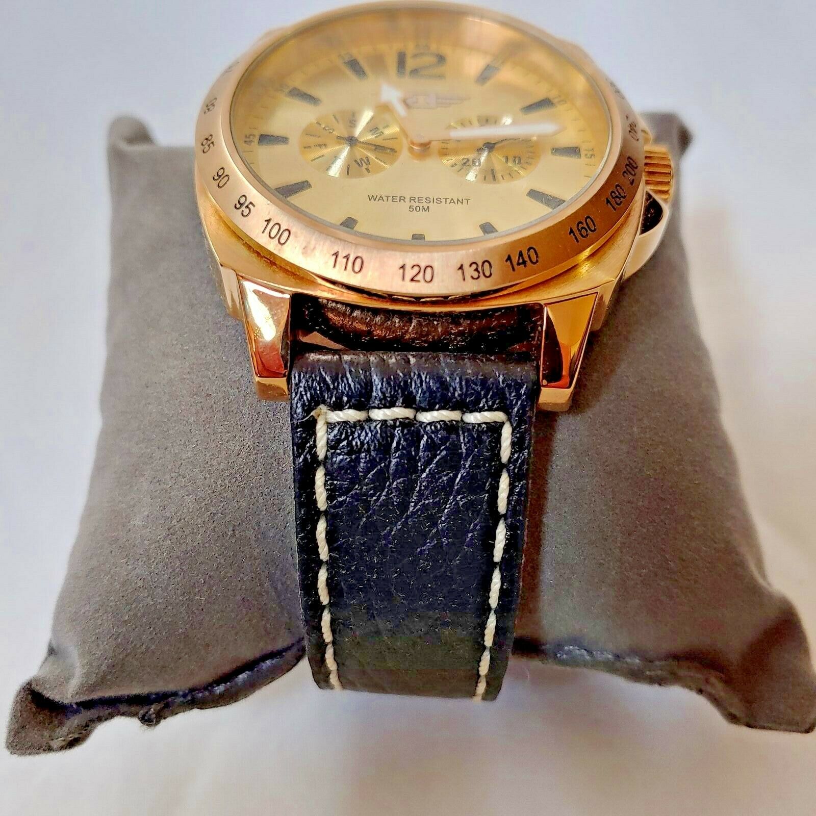 I by Invicta IBI43660-004 Men's Watch | Gold Case, Black Leather Band