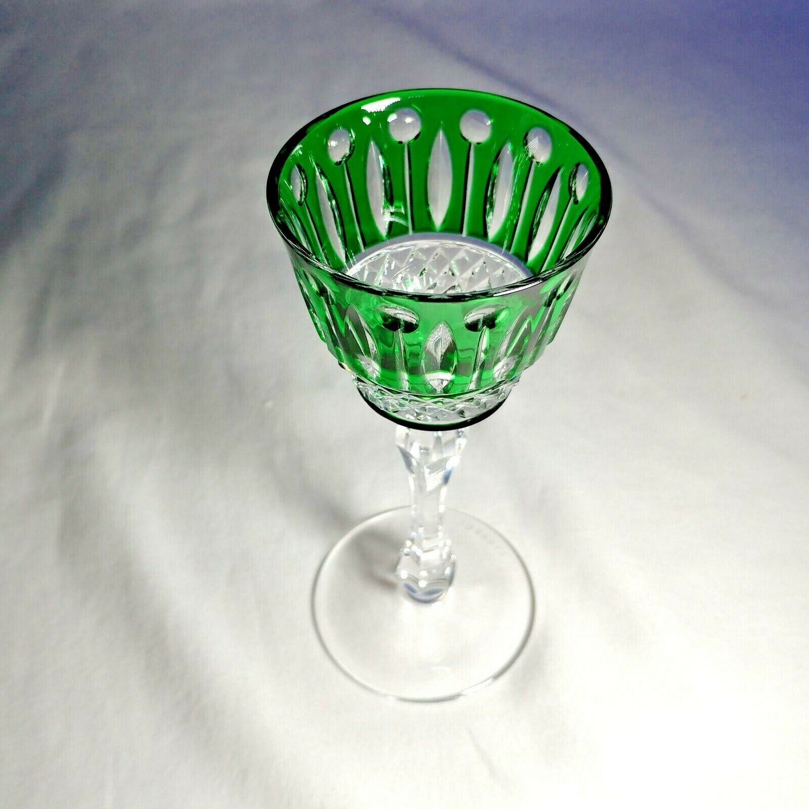 Faberge Xenia Emerald Green Crystal Glass