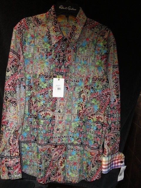Robert Graham Men's Designer Sport Shirt - Lost City (Classic Fit) Large