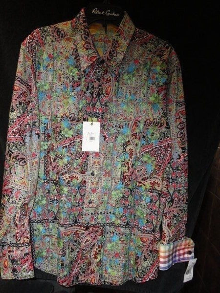 Robert Graham Men's Designer Sport Shirt - Lost City (Classic Fit) Large