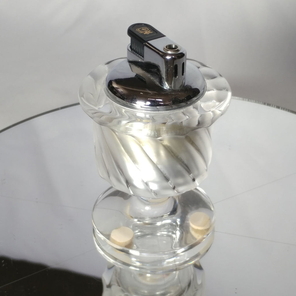 Lalique Smyrne Crystal Table Lighter