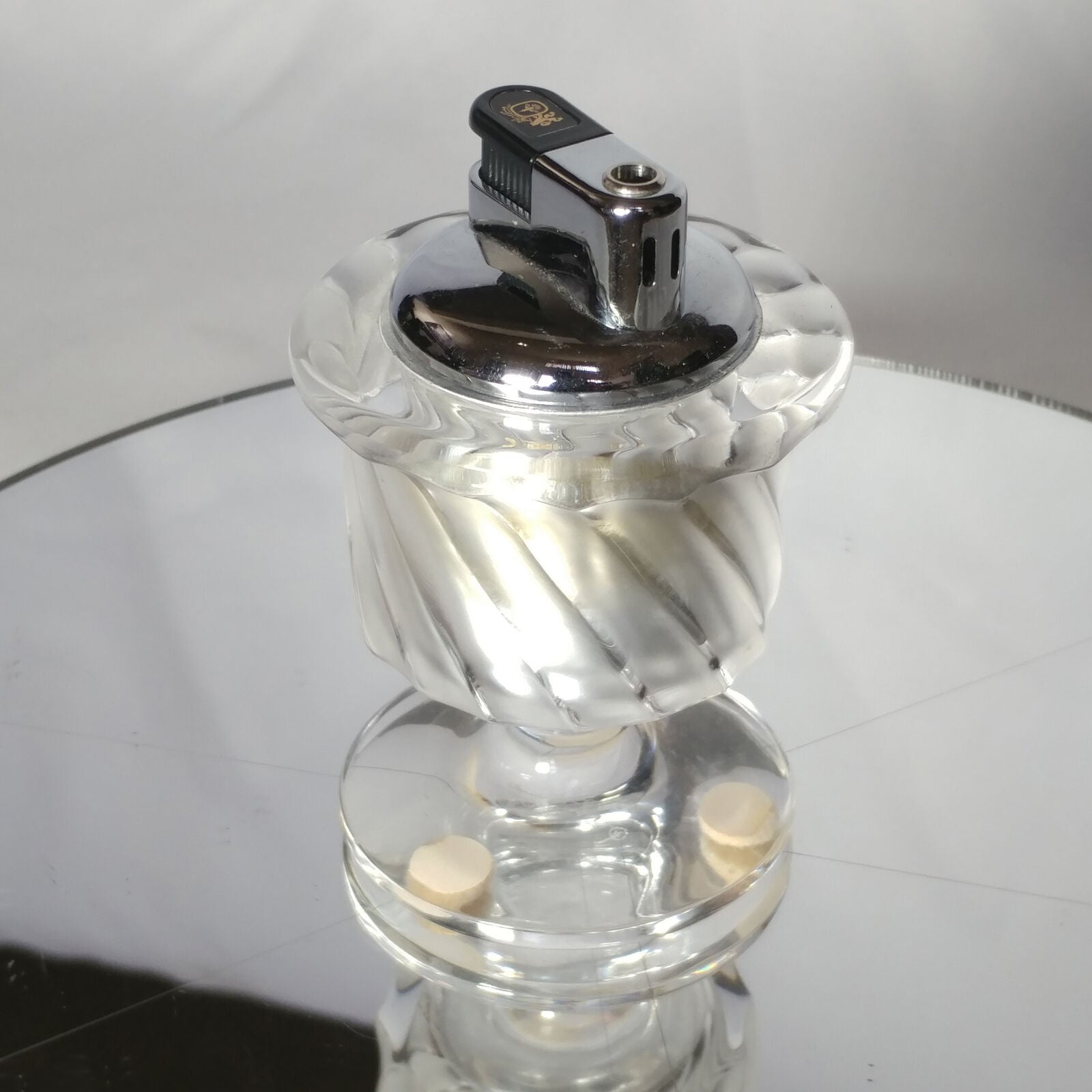 Lalique Smyrne Crystal Table Lighter