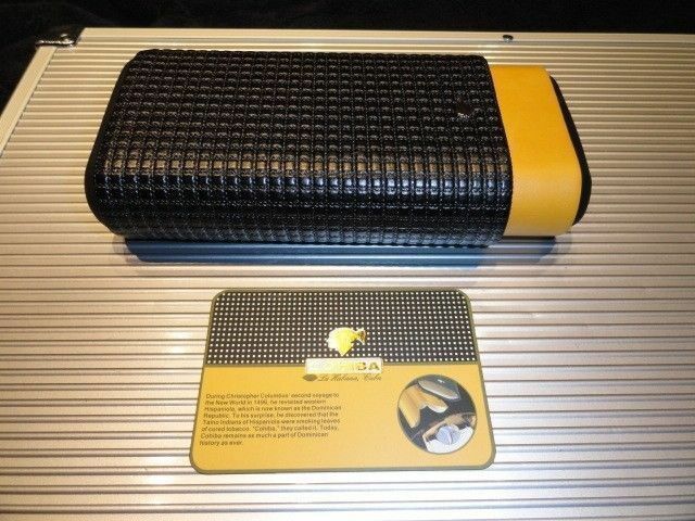 Black & Gold Leather  Carrying Case