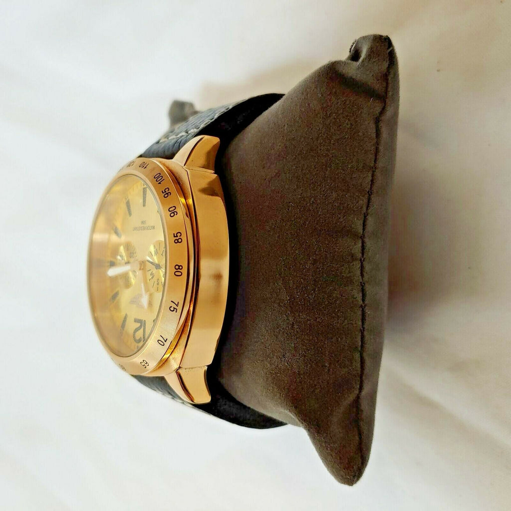 I by Invicta IBI43660-004 Men's Watch | Gold Case, Black Leather Band