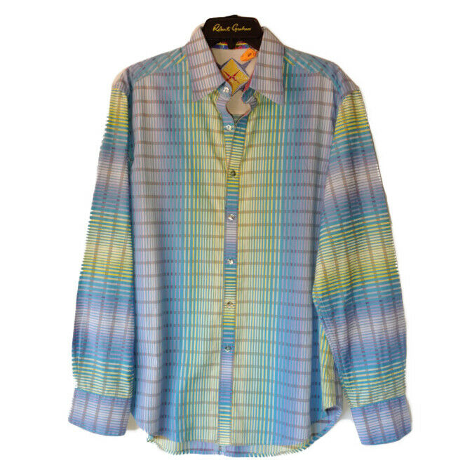 Robert Graham - Colorful Long Sleeve - Men's Medium Button Down Classic Fit