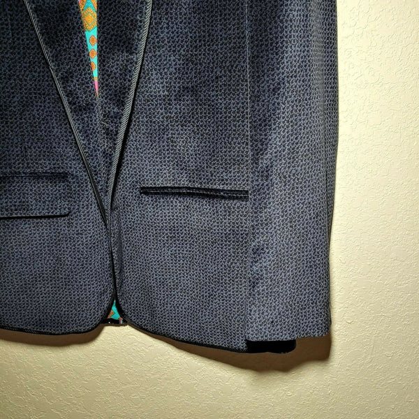 Robert Graham - Classic Fit Sport Coat Suede Jacket - Navy Blue