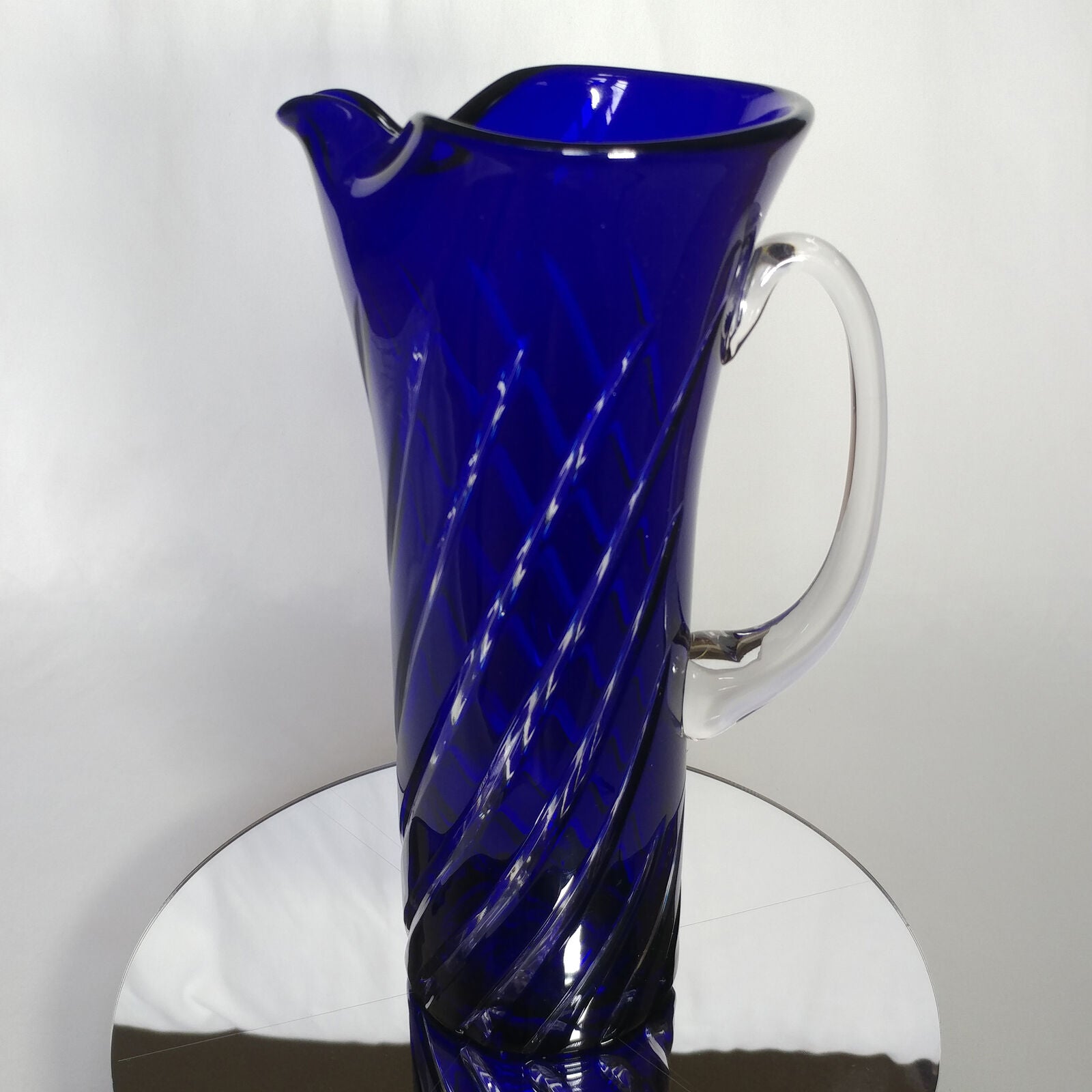 Blue Swirl Martini Pitcher