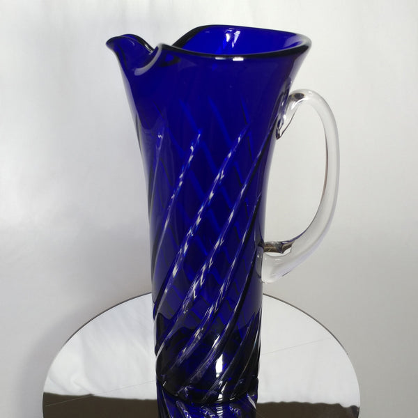 Blue Swirl Martini Pitcher