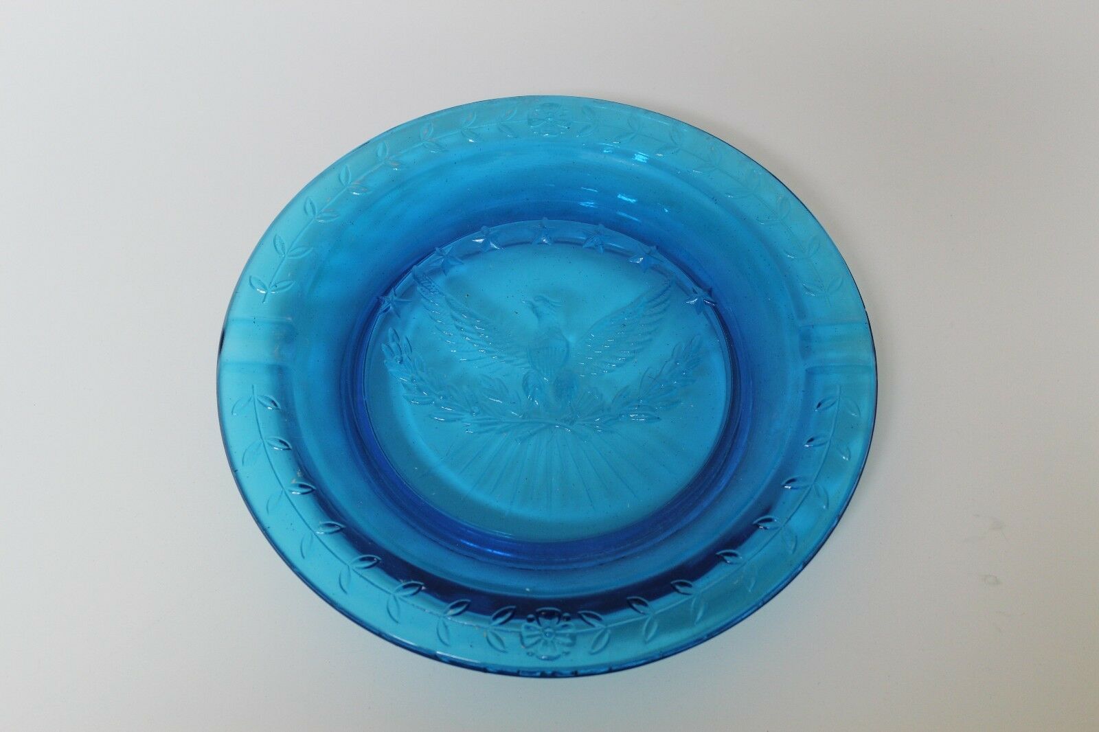 Blue Glass Ashtray