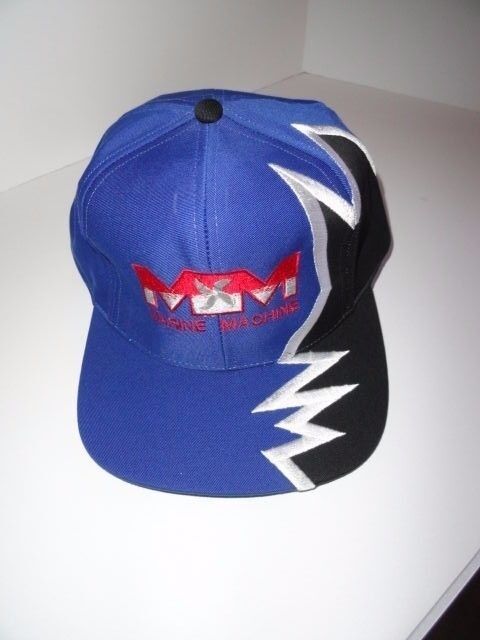 Marine Machine embroidered  blue  & black jagged edge baseball cap