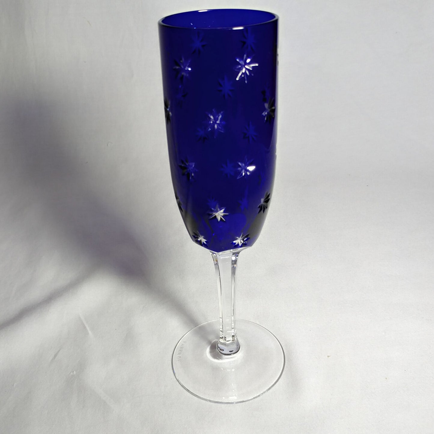 Faberge Galaxy Cobalt Bleu Crystal Flute Glass