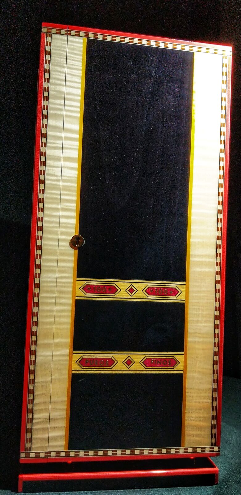 Elie Bleu Cabinet Humidor Alba Black Sycamore Wood NIB Made in France