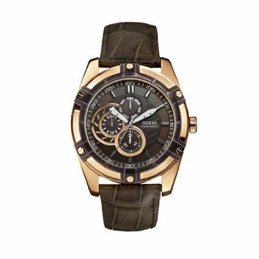 Baldinini | Men's Chronograph Leather Brown/Rose Gold Classy Watch | BD-34