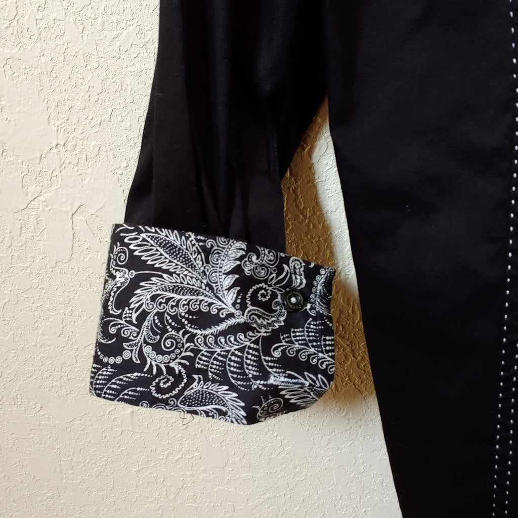 Envy Couture | Slim Fit | Black Longsleeve Buttondown Casual Shirt