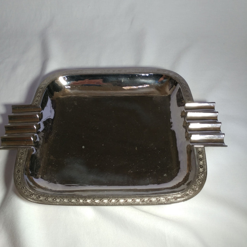 Chrome over Brass  Plated Serving Tray