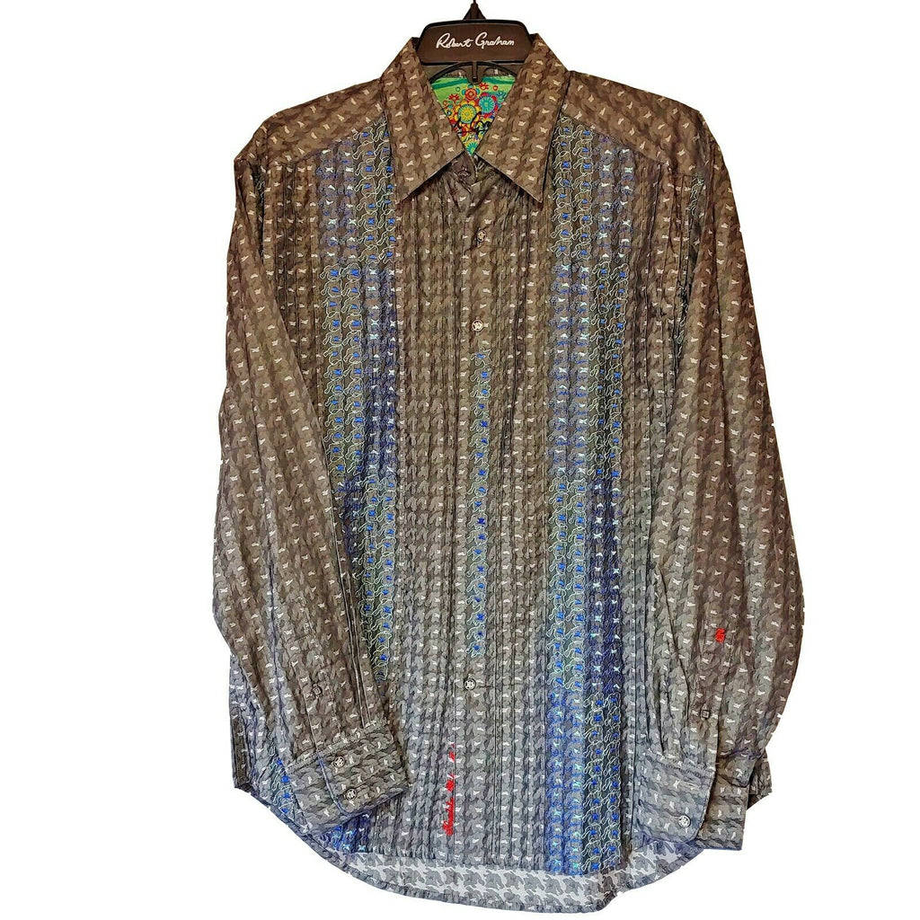 Robert Graham - Colorful Long Sleeve - Men's Medium Button Down Classic Fit