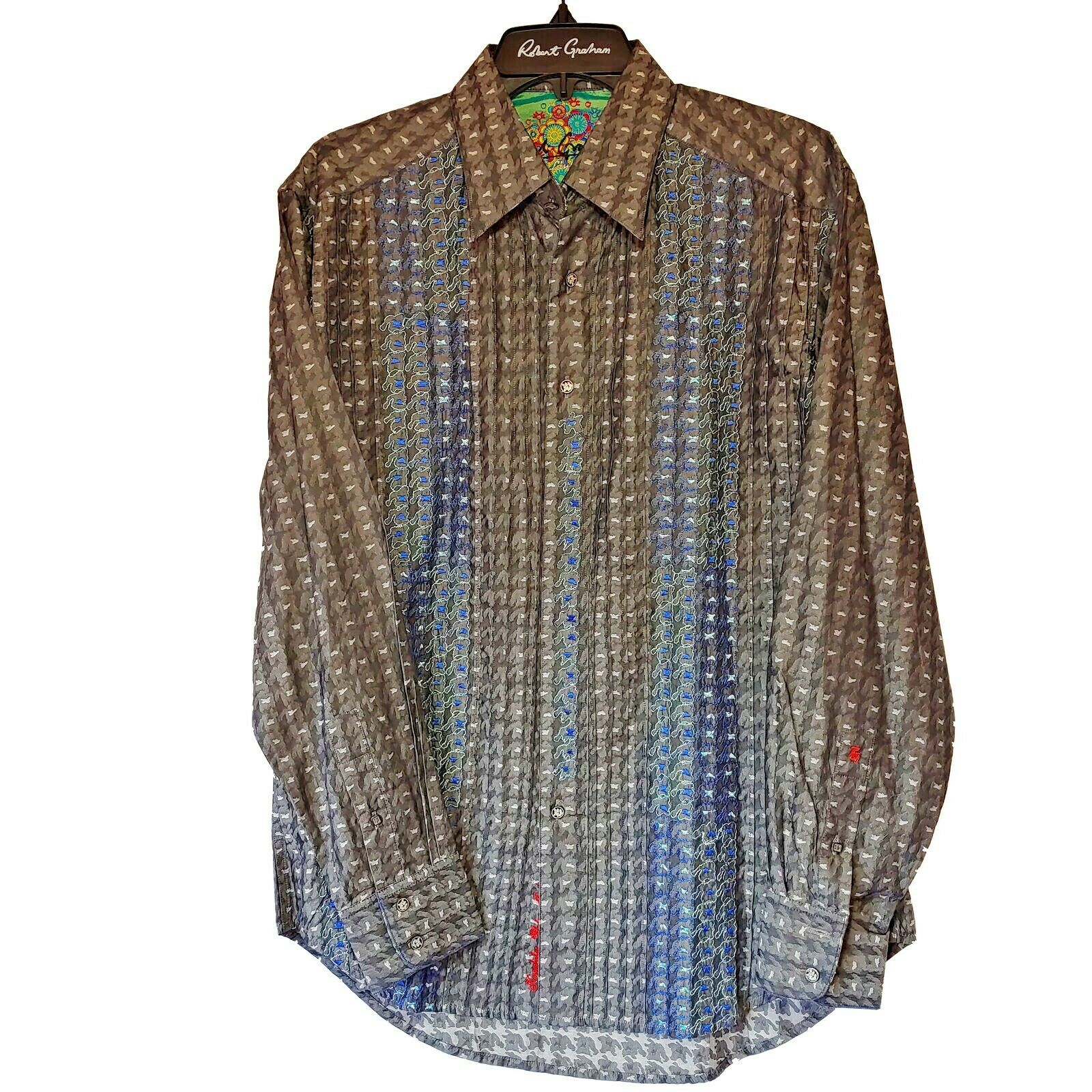 Robert Graham - Colorful Long Sleeve - Men's Medium Button Down Classic Fit