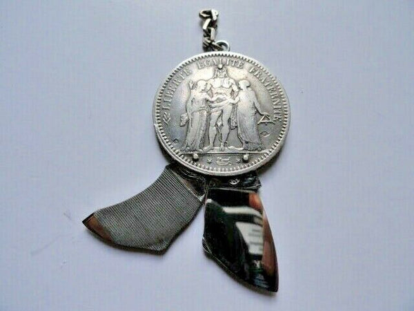 VINTAGE ELOI PERNET FRANCE 1868 SILVER COIN POCKET KNIFE