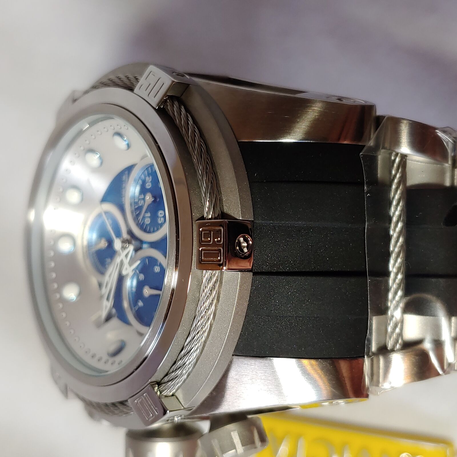 INVICTA BOLT ZEUS ZEUS MEN'S QUARTZ STAINLESS STEEL CASE, BLUE, SILVER DIAL