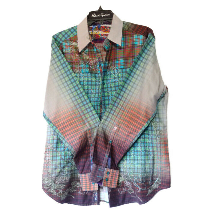 Robert Graham - Colorful Long Sleeve - Men's Medium Button Down Classic Fit