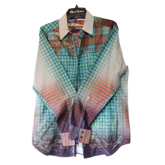 Robert Graham - Colorful Long Sleeve - Men's Medium Button Down Classic Fit