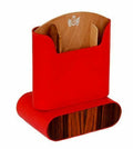 Brizard and Co - The "Show Band" Travel Humidor - Sunrise Red and Macassar Ebony