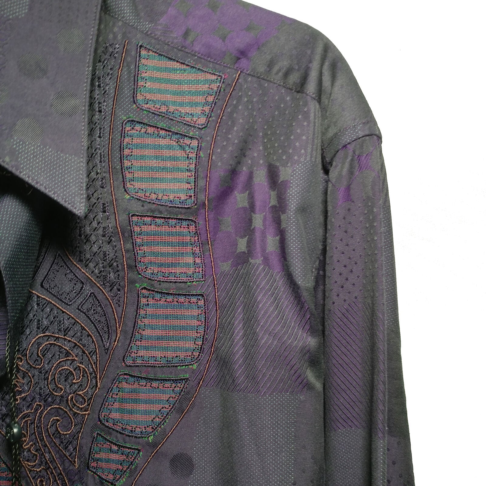 Robert Graham - Colorful Long Sleeve - Men's Medium Button Down Classic Fit  New