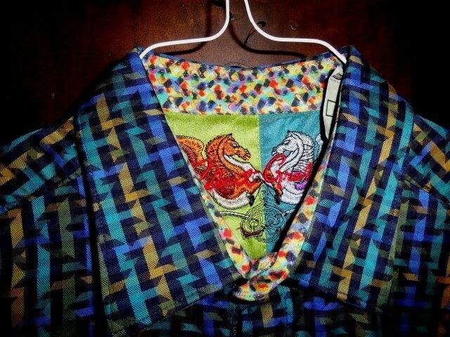Robert Graham Woven Basketweave Check Print Shirt — Medium
