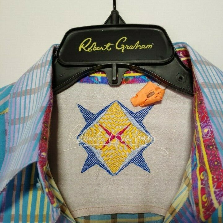 Robert Graham - Colorful Long Sleeve - Men's Medium Button Down Classic Fit