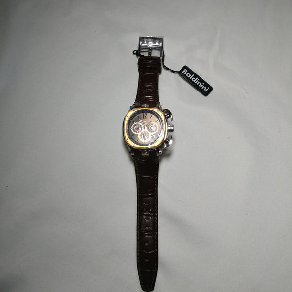 Baldinini | Men's Chronograph Leather Brown/Rose Gold Classy Watch | BD-34