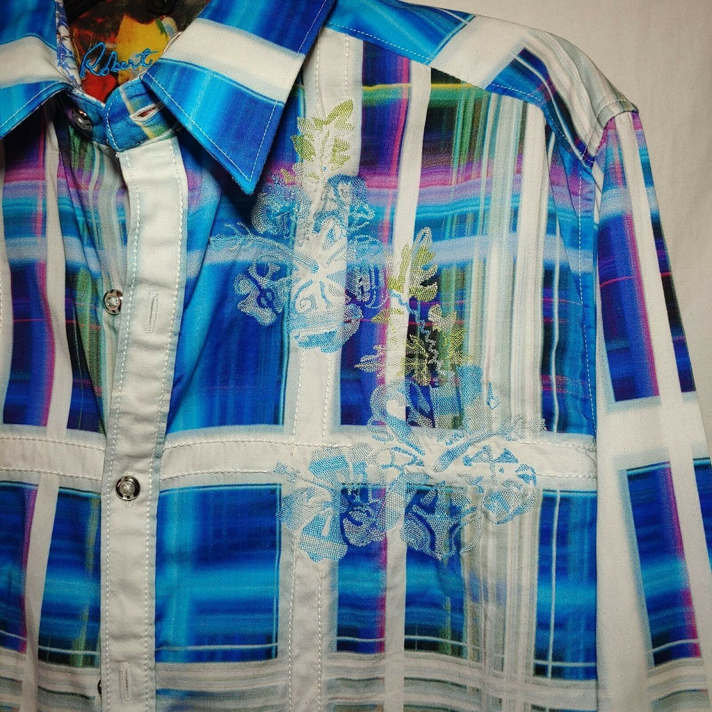 Robert Graham - Colorful Long Sleeve - Men's Medium Button Down Classic Fit