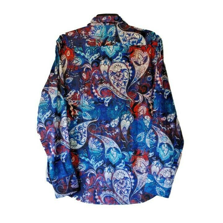 Robert Graham - Colorful Long Sleeve - Men's Medium Button Down Classic Fit
