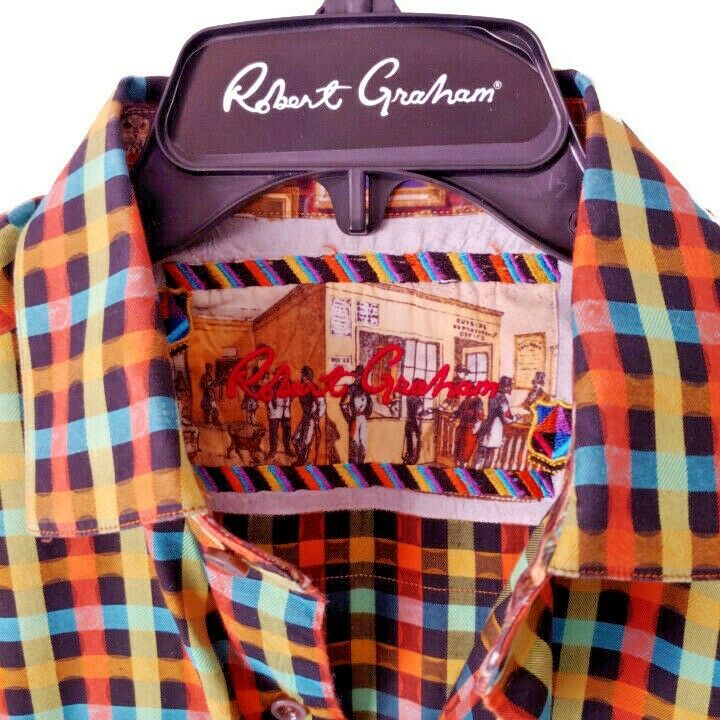 Robert Graham - Colorful Long Sleeve - Men's Medium Button Down Classic Fit