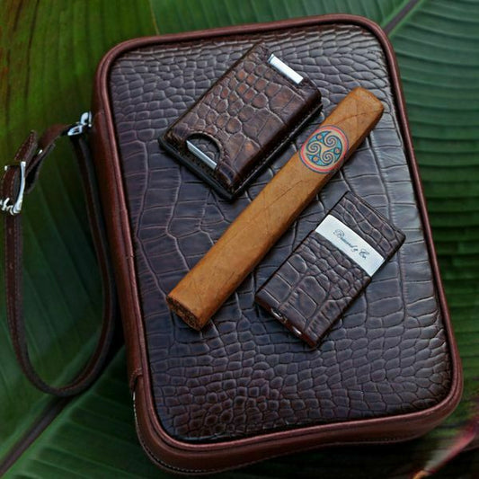 Brizard and Co. - Havana Traveler - Croco Pattern Tobacco