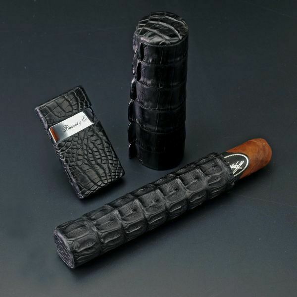 Brizard and Co. - Venezia Lighter - Genuine Black Caiman