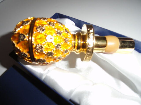 Faberge  Gold Coronation  Bottle Stopper