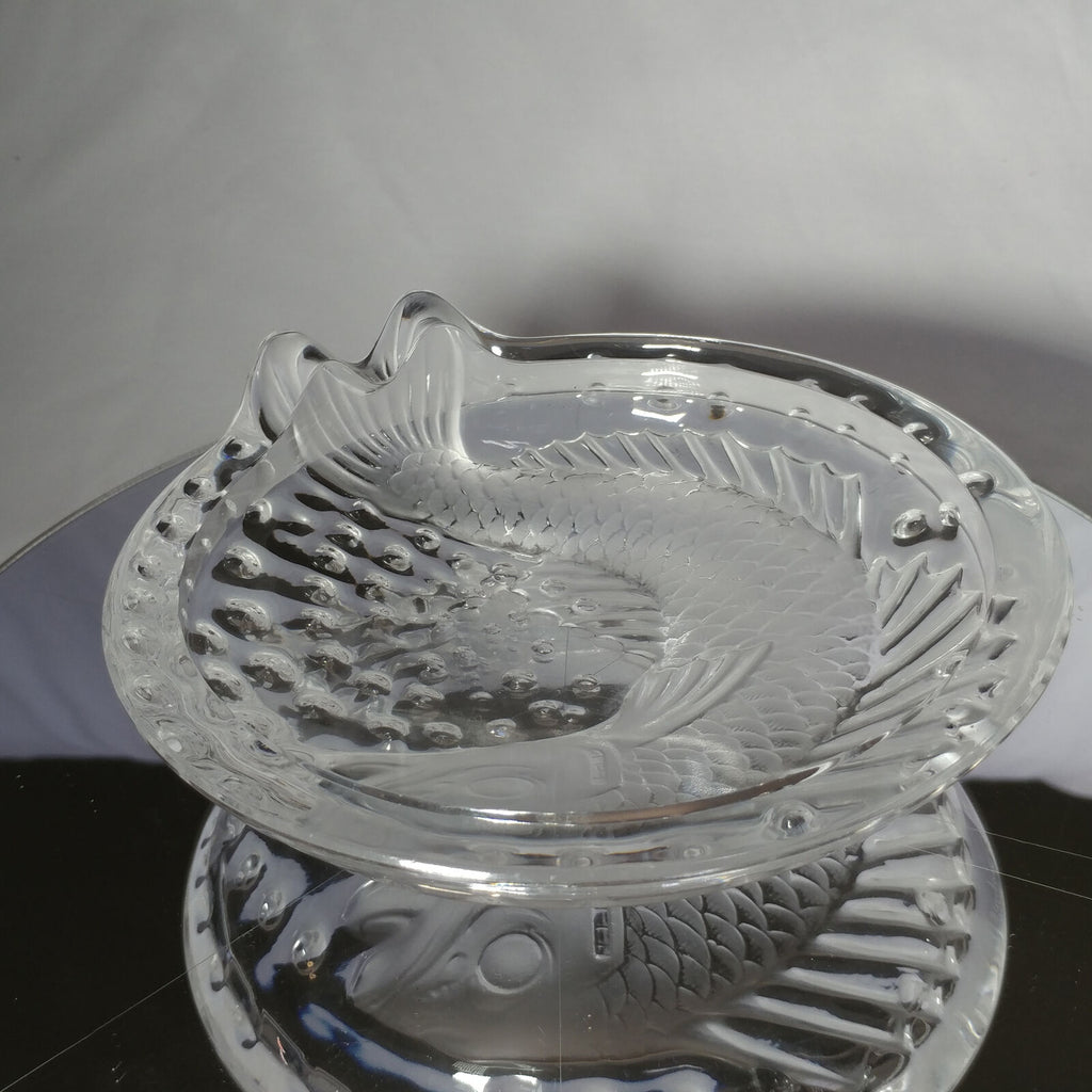 Lalique Concarneau KOI FISH 6” Bowl (Cigar Ashtray) Signed Authentic 6"