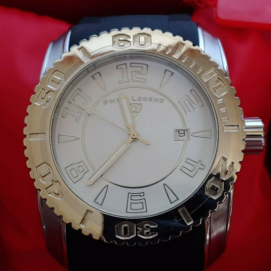 Swiss Legend SL-20068-02 | Watch Men | Quartz | Analogue | Black Rubber Strap